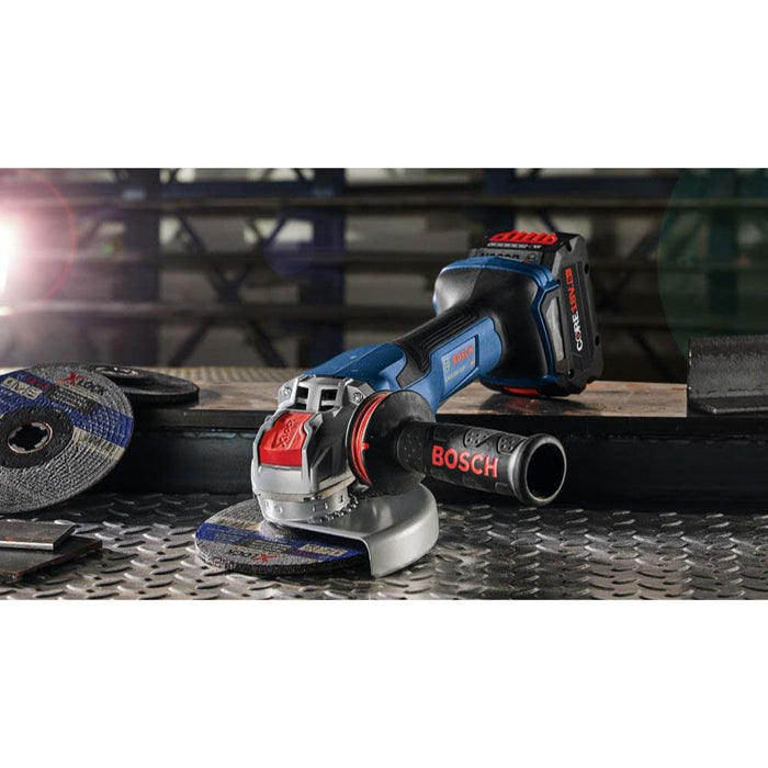 Bosch GWX18V-13PB14 PROFACTOR 18V X-LOCK 5 – 6 In. Angle Grinder with Paddle Switch and (1) CORE18V 8.0 Ah High Power Battery - 8