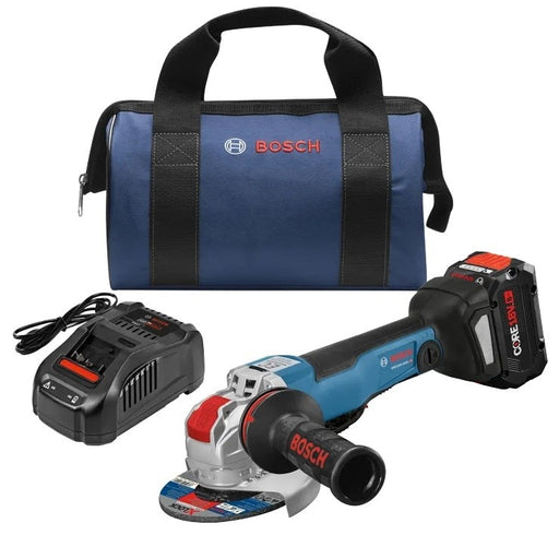 Bosch GWX18V-8B15 18V X-LOCK Brushless 4-1/2" Angle Grinder Kit with 4 Ah Battery