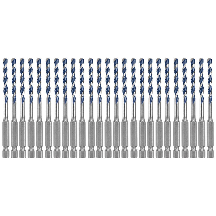 Bosch HCBG03B25T 25 Piece 3/16" x 4" BlueGranite Turbo Carbide Hammer Drill Bits