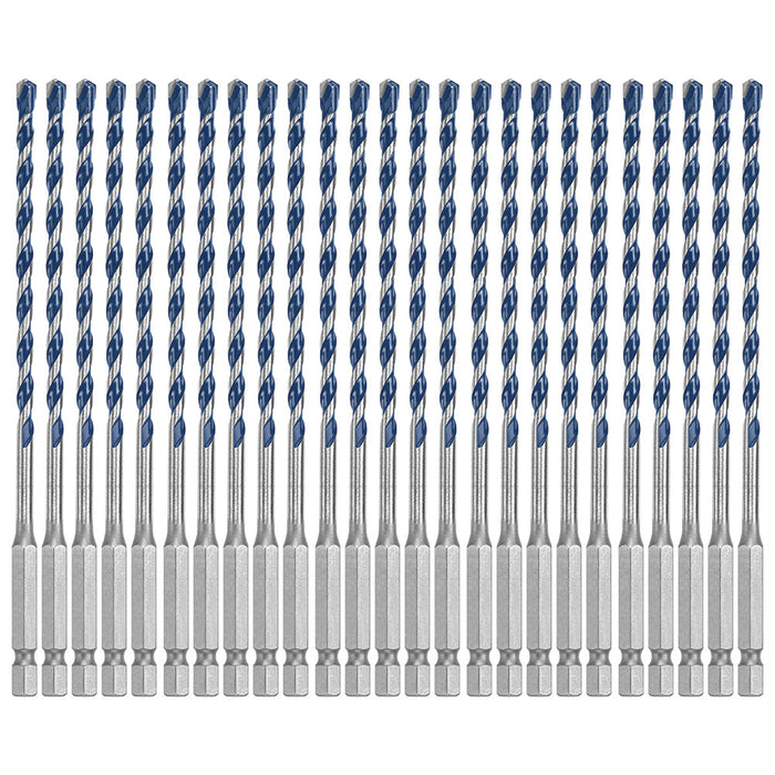 Bosch HCBG04B25T 25 Piece 3/16" x 6" BlueGranite Turbo Carbide Hammer Drill Bits