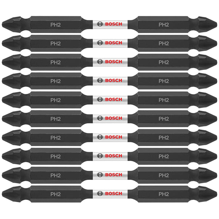Bosch ITDEPH235B 10-Pc Impact Tough 3.5" Phillips #2 Double-Ended Bits