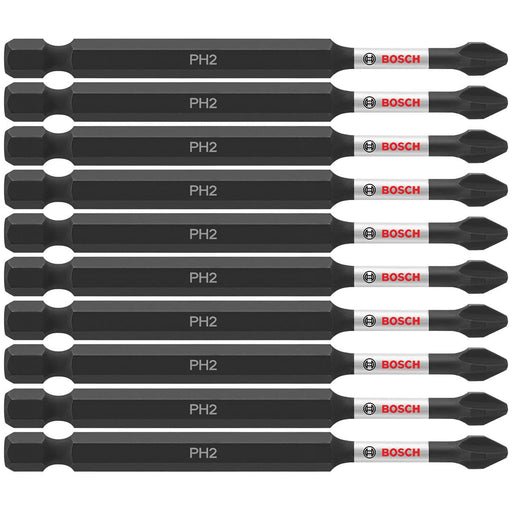 Bosch ITPH235B 10-Pc Impact Tough 3.5" Phillips #2 Power Bits