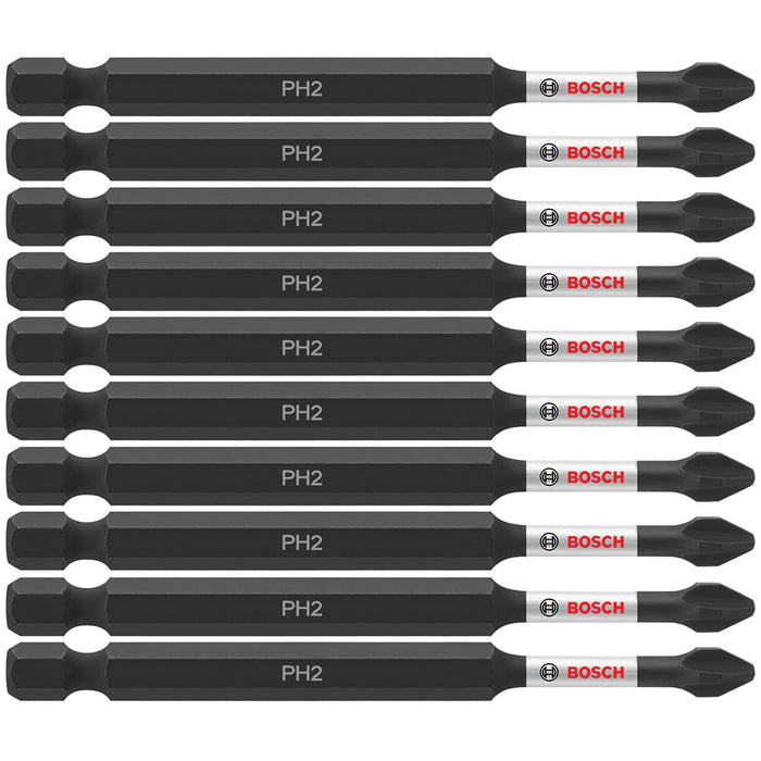 Bosch ITPH235B 10-Pc Impact Tough 3.5" Phillips #2 Power Bits