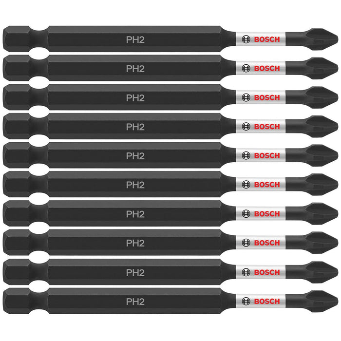 Bosch ITPH235B 10-Pc Impact Tough 3.5" Phillips #2 Power Bits