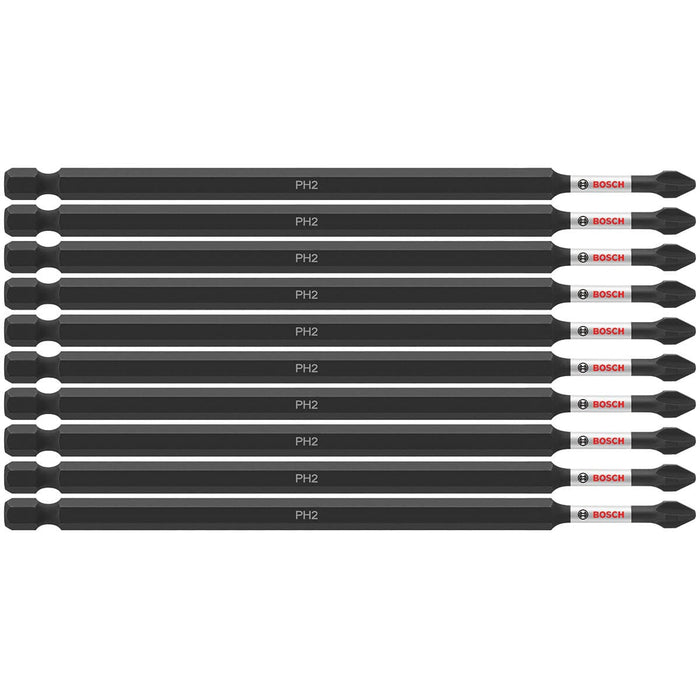 Bosch ITPH26B 10-Pc Impact Tough 6" Phillips #2 Power Bits