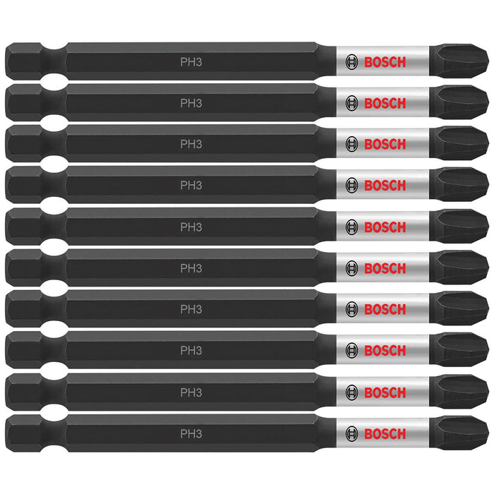 Bosch ITPH335B 10-Pc Impact Tough 3.5" Phillips #3 Power Bits