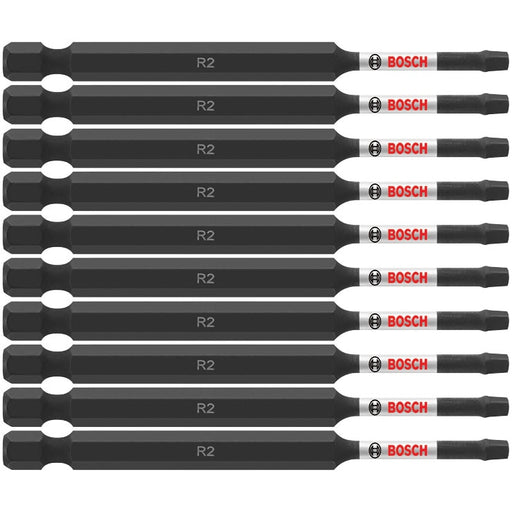 Bosch ITSQ235B 10 pc. Impact Tough 3.5" Square #2 Power Bits (Bulk Pack)