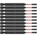 Bosch ITSQ235B 10 pc. Impact Tough 3.5" Square #2 Power Bits (Bulk Pack)