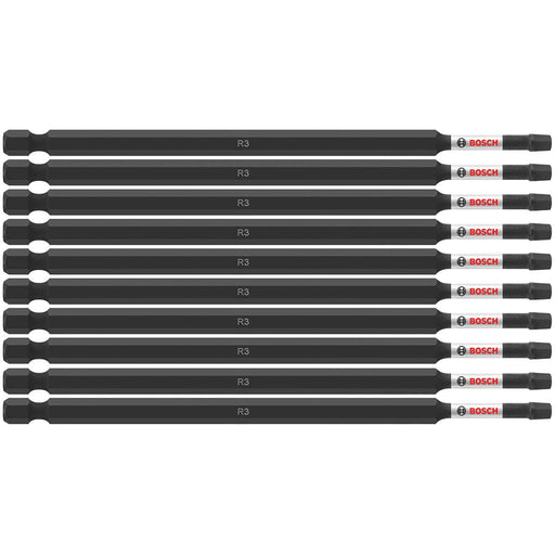 Bosch ITSQ36B 10 pc. Impact Tough 6 In. Square #3 Power Bits (Bulk Pack)