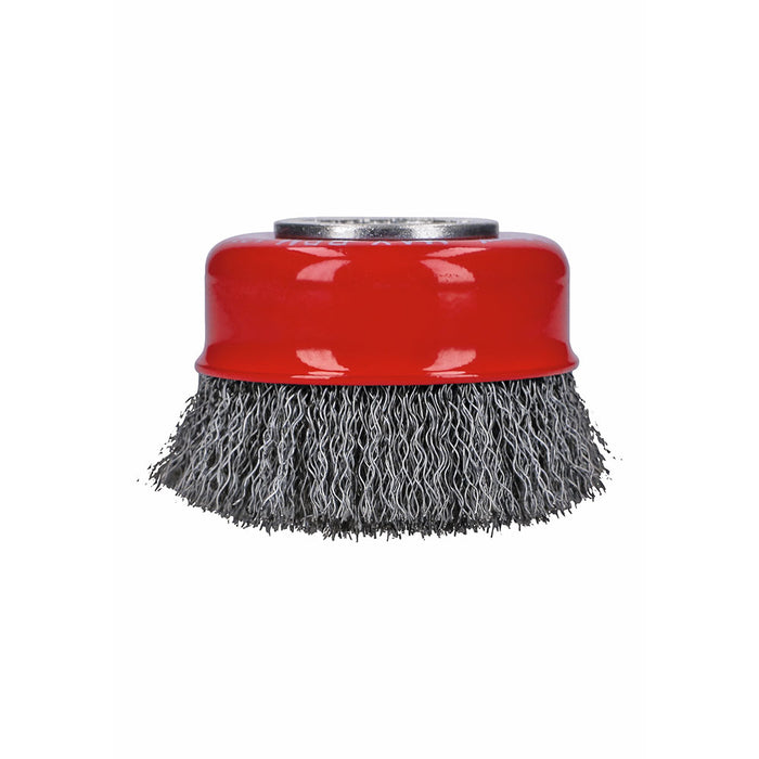 Bosch WBX318 3" Cup Brush, Crimped, Carbon Steel, X-Lock, 5 Pack - 2