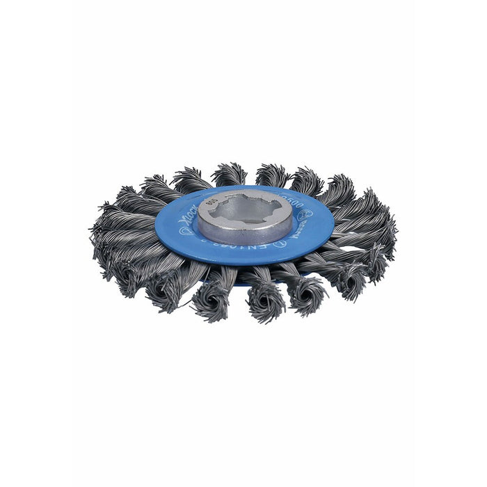 Bosch WBX428 4-1/2" Wire Wheel, Full Cable Knotted, Carbon Steel, X-Lock, 5 Pack - 3