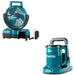 Makita CF001GZ 40V max XGT Cordless 9-1/4" Fan W/ GTK01Z 40V max XGT Hot Water Kettle