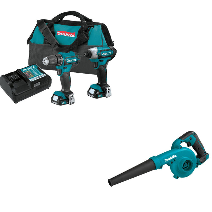 Makita CT232 12V Max CXT 2-Pc. Combo Kit W/ FREE BU01Z 12V max CXT Blower, Bare