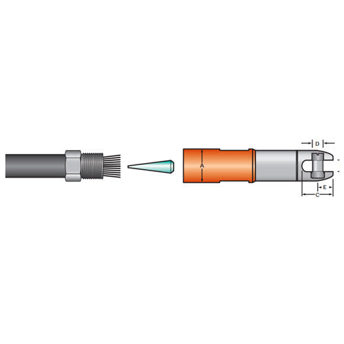 Condux 08917175 1000 kcmil Orange Swivel Head Power Pulling Eye - 2