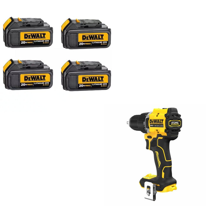 DeWalt DCB200-4 20V MAX Premium Battery, 4-Pack W/ DCD794B 20V Max Drill/Driver