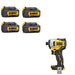 DeWalt DCB200-4 20V MAX Premium Battery, 4-Pack W/ DCF809B 20V Max Impact Driver