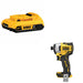 DeWalt DCB203 20V Max Li-Ion Battery Pack w/ DCF809B 20V Max Impact Driver, Bare