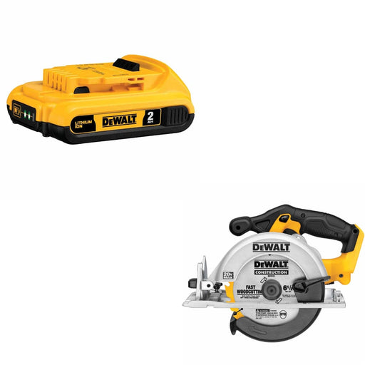 DeWalt DCB203 20V Max Li-Ion Battery Pack w/ DCS391B 20V MAX Circ Saw, Bare