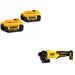 DeWalt DCB204-2 Battery Kit W/ FREE DCG408B 4.5" Paddle Grinder