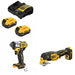 DeWalt DCB205-2C 20V Battery Kit W/ FREE DCF845B Impact Driver and FREE DCS356B Multi-Tool
