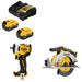 DeWalt DCB205-2C Battery Kit W/ FREE DCF911B Impact Wrench and FREE DCS565B Circular Saw
