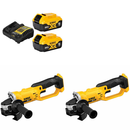 DeWalt DCB205-2C 20V MAX XR Starter Kit W/ FREE DCG412B 20V MAX Cut-Off Tool-2Pk