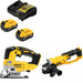 DeWalt DCB205-2C 20V Max Starter Kit W/ DCS334B 20V Jig Saw & Cut-Off Tool, Bare