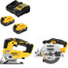 DeWalt DCB205-2C 20V Max Starter Kit W/ DCS334B 20V Jig Saw & Circ Saw, Bare