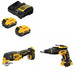 DeWalt DCB205-2C Battery Kit W/ FREE DCS356B Multi-Tool and FREE DCF630B Screwgun