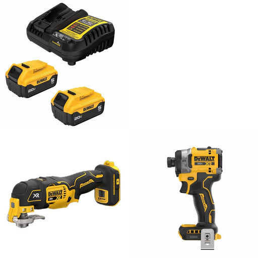 DeWalt DCB205-2C Battery Kit W/ FREE DCS356B Multi-Tool and FREE DCF860B Impact Driver