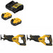 DeWalt DCB205-2C Battery Kit W/ FREE DCS382B Reciprocating Saw, 2 Pack