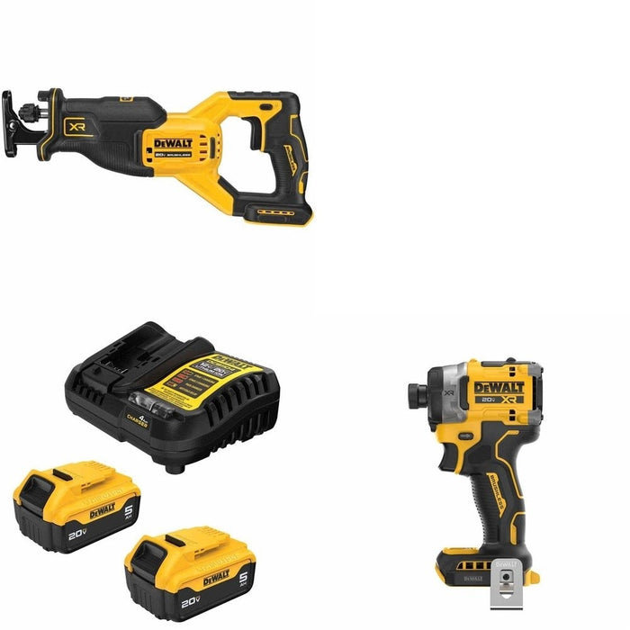 DeWalt DCB205-2C Battery Kit W/ FREE Recip Saw and FREE Impact Driver