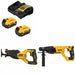 DeWalt DCB205-2C Battery Kit W/ FREE DCS382B Saw and FREE DCH133B Hammer