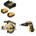 DeWalt DCB205-2C 5Ah Battery Kit W/ FREE DCS565B 6-1/2" Saw and FREE DCF630B Screwgun