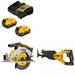 DeWalt DCB205-2C Battery Kit W/ FREE DCS565B Circular Saw and FREE DCS382B Recip Saw