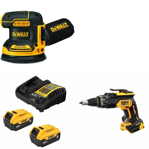 DeWalt DCB205-2C Battery Kit W/ FREE Sander and FREE Screwgun