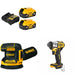 DeWalt DCB205-2C 20V MAX Starter Kit W/ FREE DCW210B 20V Sander & Impact Driver