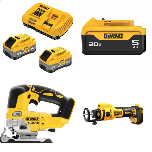 DeWalt 8Ah Starter Kit W/ FREE Battery and FREE Jigsaw and FREE Cut-Out
