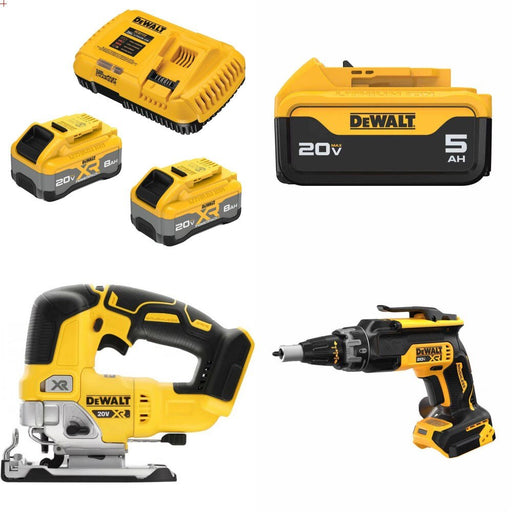 DeWalt 8Ah Battery Kit W/ FREE Battery and FREE Jig Saw and FREE Screwgun