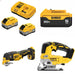DeWalt DCB2108-2C 8Ah Starter Kit W/ FREE DCB205 Battery and DCS356B Multi-Tool and DCS334B Jig Saw