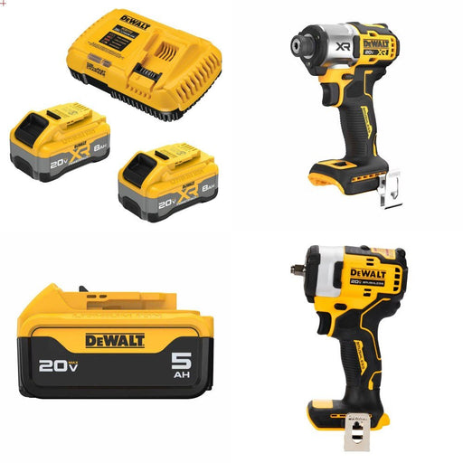 DeWalt 8Ah Kit W/ FREE Impact Driver and FREE Battery and FREE 3/8in Wrench