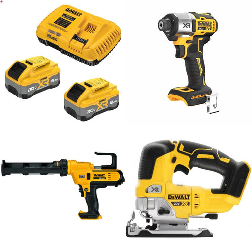 DeWalt DCB2108-2C Kit W/ FREE Impact Driver, FREE Caulk Gun and FREE Jigsaw