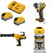 DeWalt DCB2108-2C 8Ah Starter Kit W/ FREE DCF845B Driver, DCE560B Caulk Gun and DCW600B Router
