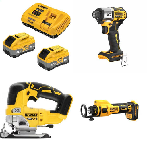DeWalt DCB2108-2C 20V Battery Kit W/ Impact Driver, Jig Saw and Cut-Out