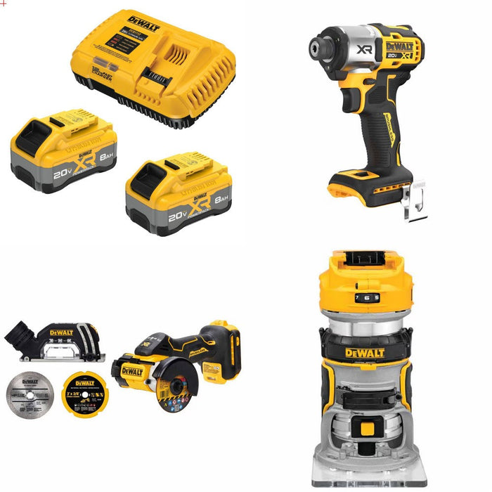 DeWalt 8Ah Starter Kit W/ FREE DCF845B and FREE DCS438B and FREE DCW600B