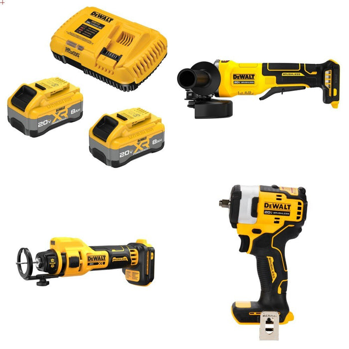 DeWalt 8Ah Battery Kit W/ FREE Grinder, FREE Cut-Out and FREE 3/8in. Impact