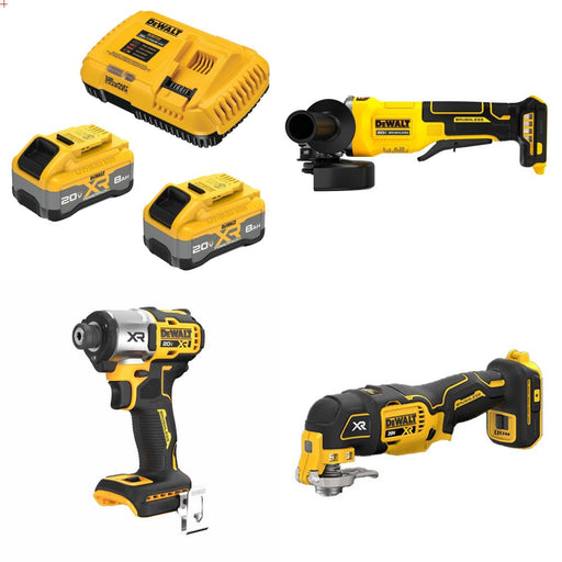 DeWalt DCB2108-2C Starter Kit W/ FREE DCG408B FREE DCF845B and FREE DCS356B