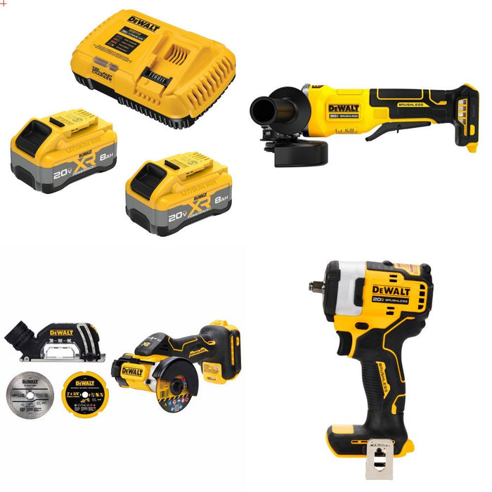 DeWalt DCB2108-2C Kit W/ FREE DCG408B and FREE DCS438B and FREE DCF913B