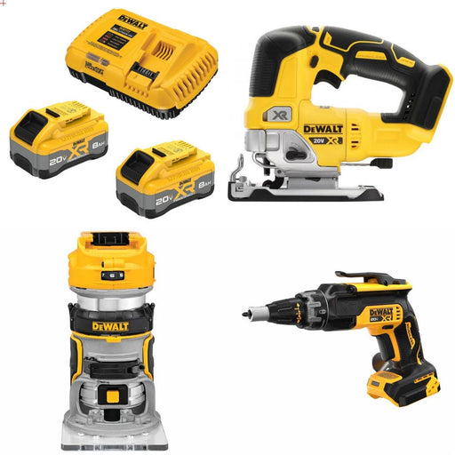DeWalt Battery Kit W/ FREE Jigsaw and FREE Router and FREE Screwgun