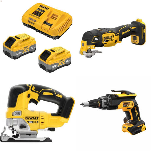 DeWalt 8Ah Kit W/ FREE Multi-Tool and FREE Jigsaw and FREE Screwgun